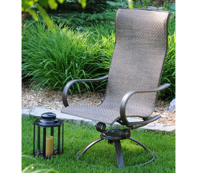 Outdoor Patio Furniture Holly Hill, Outdoor Sling Back Swivel Bar Stools