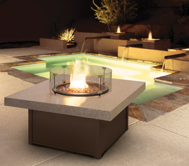 42 Round Fire Table Cover, Fire Pit Coffee Table With Cover