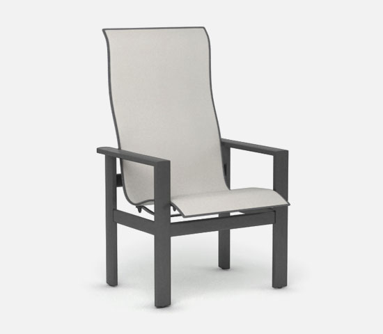 Outdoor Patio Furniture Elements Collection High Back Dining Chair - Tall Back Outdoor Patio Chairs